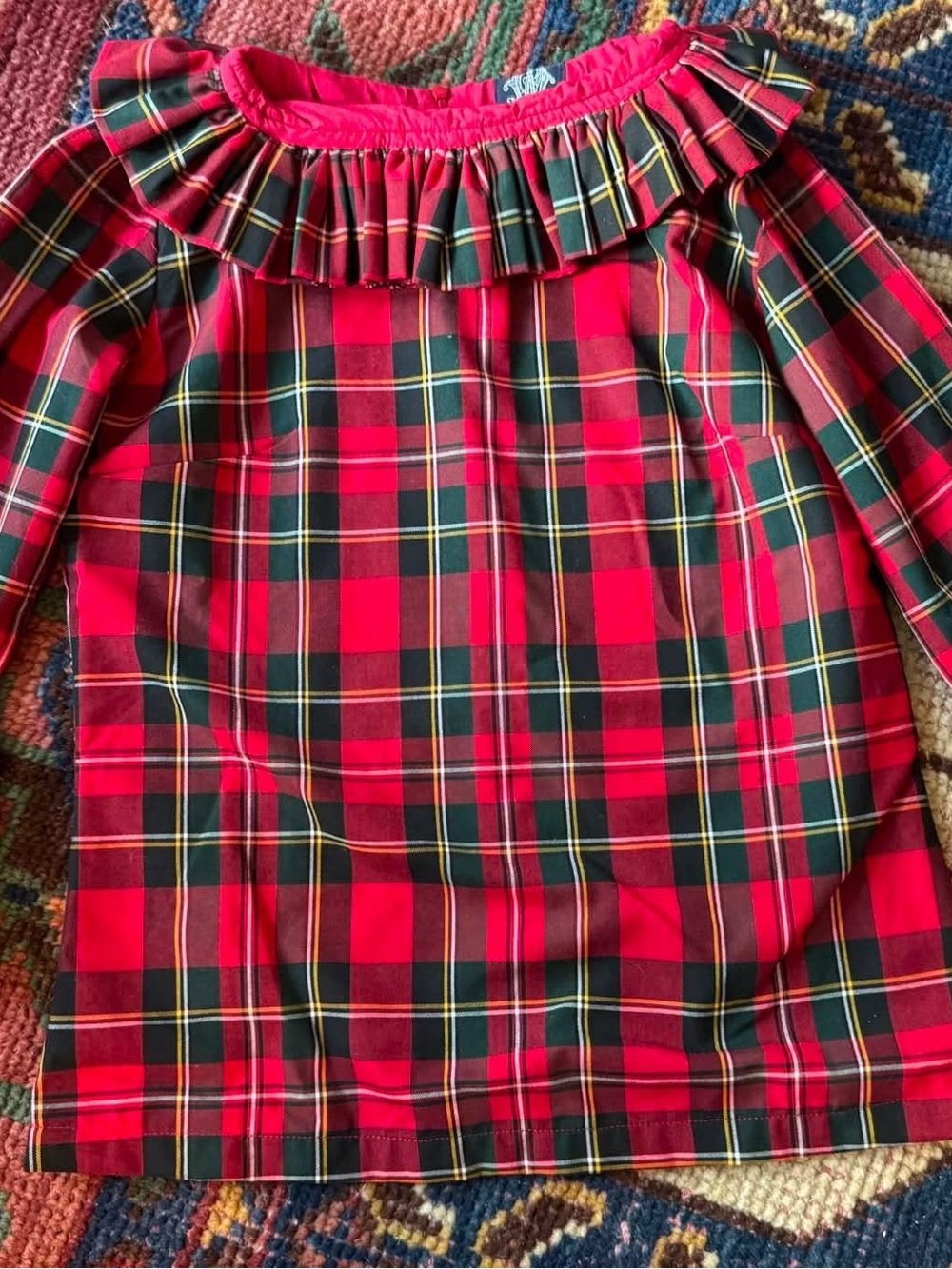 Women’s Red Plaid holiday top